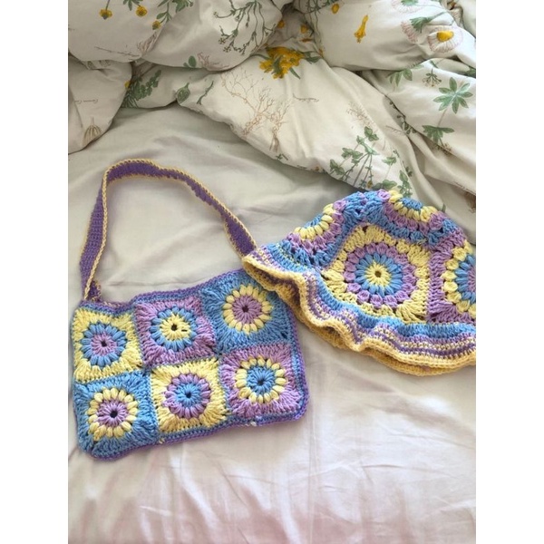 COMBO TÚI NÓN LEN CROCHET