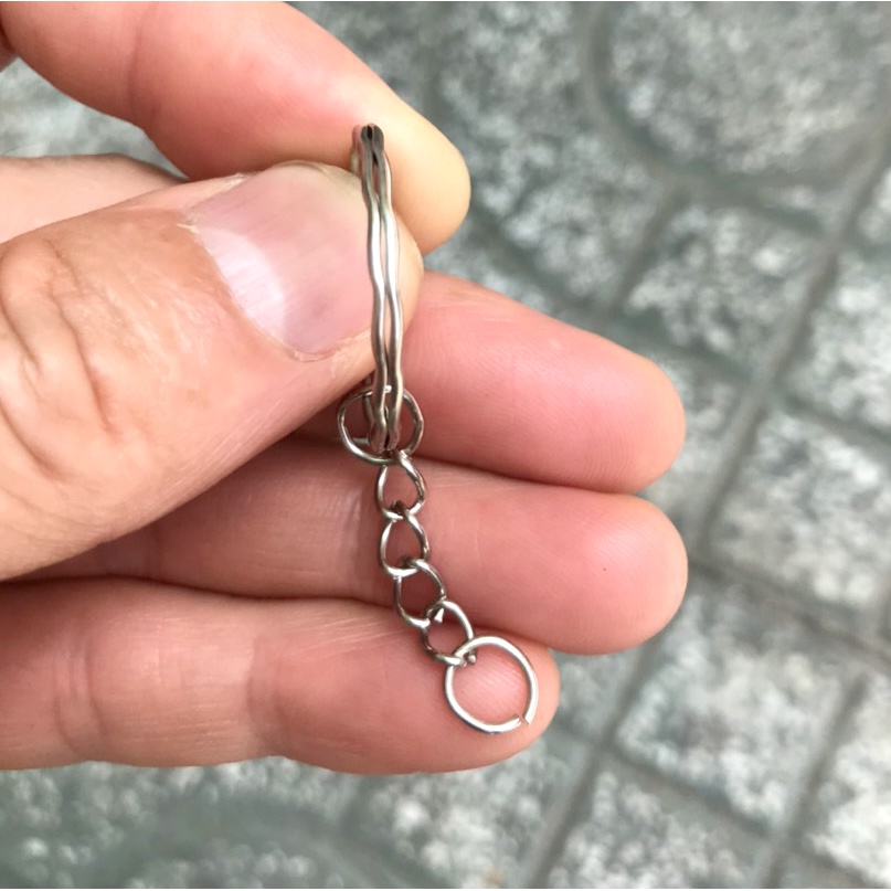 Combo 100 Khoen làm móc khóa - MẪU RĂNG CƯA - đường kính 2.4cm . màu bạc  xi sáng bóng chất lượng tối