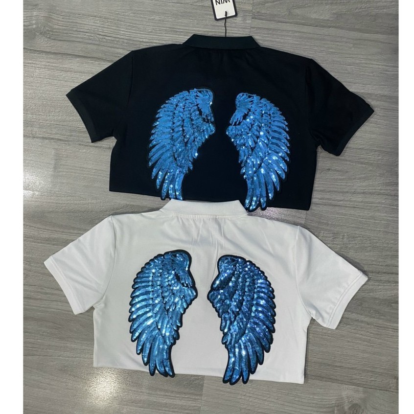 Áo thun nam đính đá thêu kim sa có cổ tay ngắn chất cotton (dainghia7993) | BigBuy360 - bigbuy360.vn