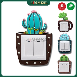 Decal Dán Ổ Điện Công Tắc 3D, Miếng Dán Trang Trí Ổ Cắm Điện Dạ Quang Phát Sáng 8.5cm x 8.5 cm