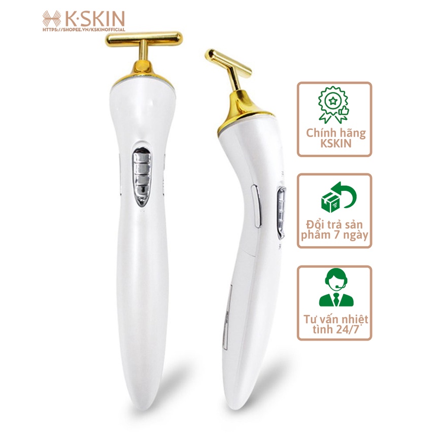 Máy massage làm thon mặt, tạo hình V-line KSKIN KD9060. Săn chắc, kéo căng làn da, đẩy dưỡng chất, thanh lăn mạ vàng