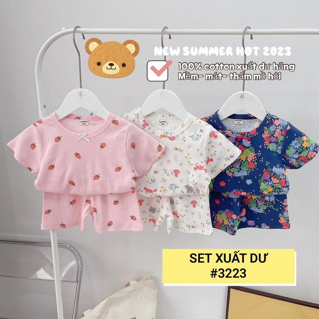 [Bé 7-19kg] Bộ Ngắn Tay Quần Đùi TIENHOASHOP Cotton Bozip Xuất Dư Siêu Mềm Mịn Mát Cho Bé Gái - Bảng 2
