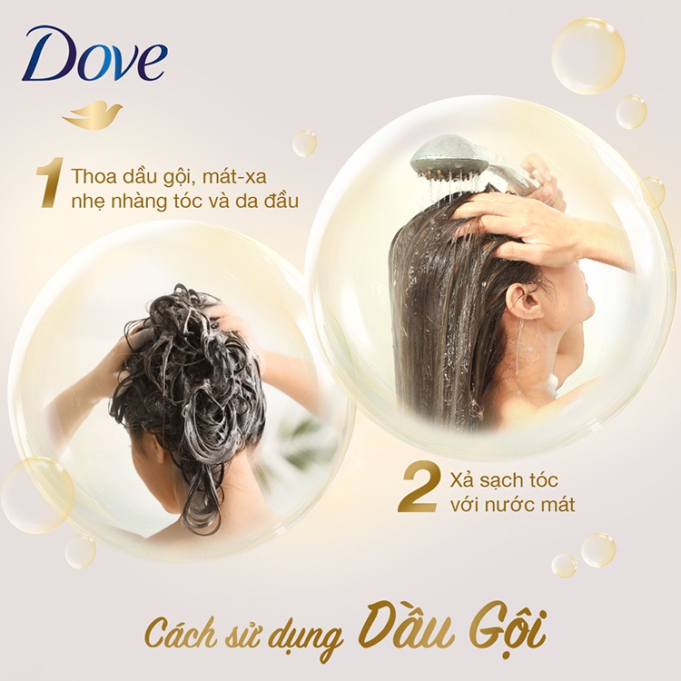Combo Dầu Gội + Kem Xả Dove Phục Hồi Tóc Hư Tổn 140 Gram x2