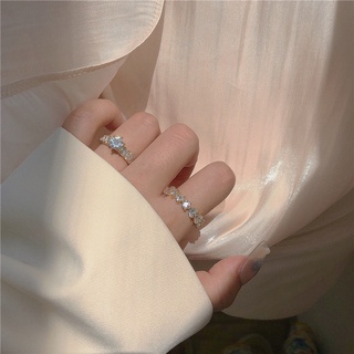 Nhẫn Hở Đính Đá Zircon Hình Trái Tim Có Thể Điều Chỉnh Sang Trọng Thời Trang Sang Trọng Cho Nữ