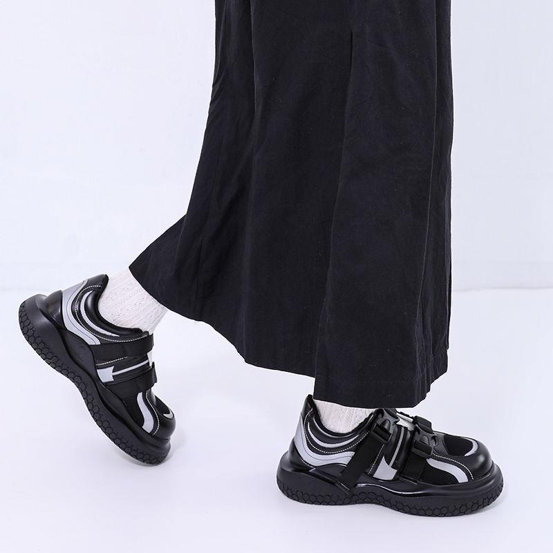 Giày Da Mũi Tròn Đế Dày Thoáng Khí Cài Hai Khóa Phong Cách Nhật Bản Thời Trang Mùa Hè Cho Nam 2022