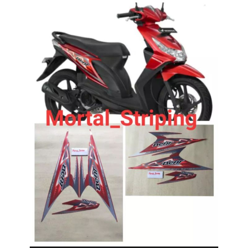 Miếng Dán Trang Trí Thân Xe Mô Tô Honda Beat Karbu 2011 2012 Màu Sắc