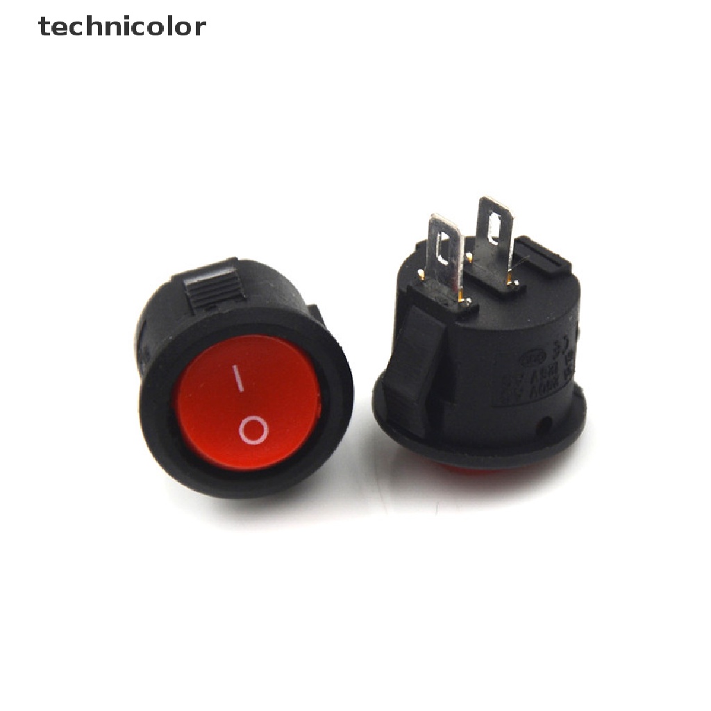 Set 10 Công Tắc Bật / Tắt Mini 2 Chấu Đường Kính 16mm 3A / 250V