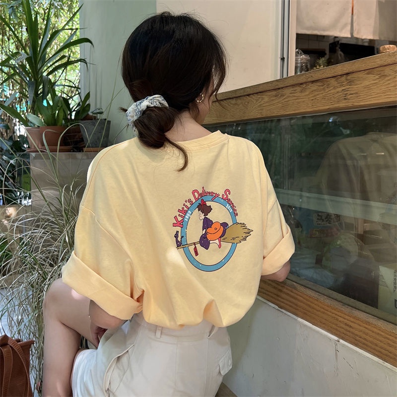 Áo Thun Ngắn Tay In Họa Tiết Hoạt Hình Thời Trang Mùa Hè Cho Nữ