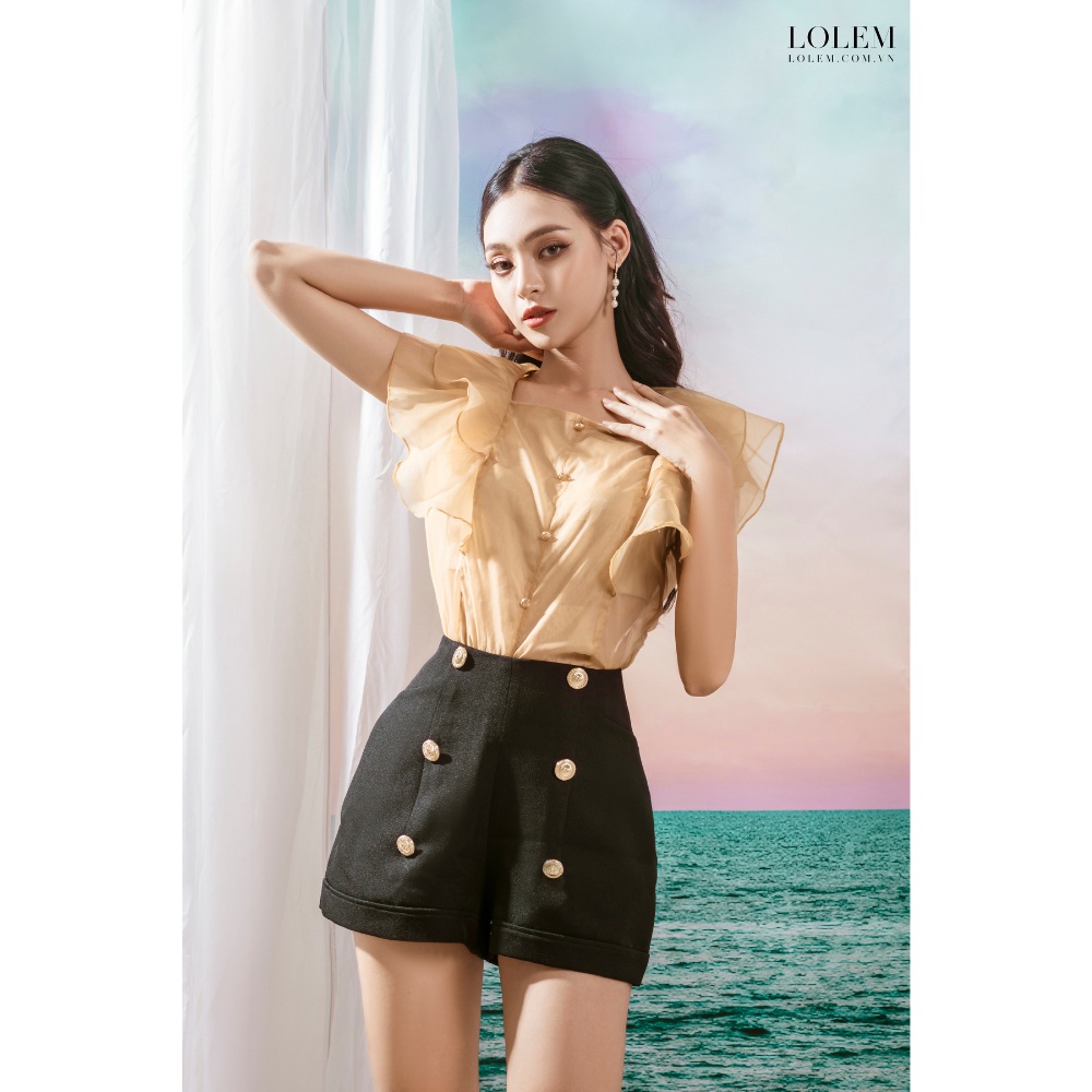 Áo sơ mi kiểu LOLEM ASM289 tơ bèo thân tay hến vải voan mỏng nhẹ