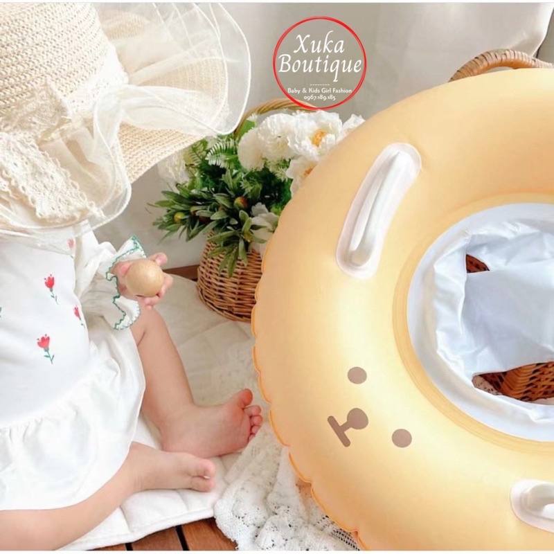 Phao Bơi Ngồi Chống Lật Có Tay Vịn Cho Bé 1-8 Tuổi Style Hàn Quốc Tặng Kèm Bơm 2022