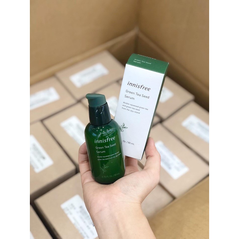 Tinh Chất Dưỡng Ẩm Sâu, Phục Hồi Da Mụn Innisfree Green Tea Seed Serum 80ml