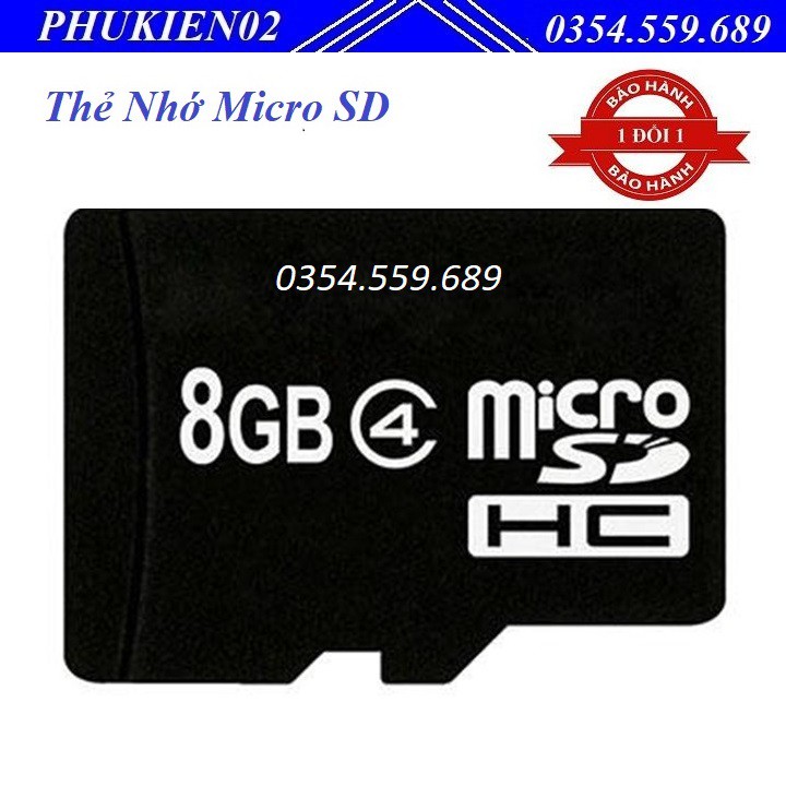 Thẻ Nhớ Micro SD Dung Lượng 8GB Class 10 Cao Cấp