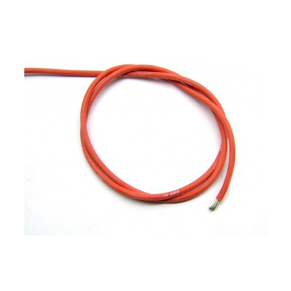 Silicon Wire 12 Gage / 12 Awg Red (10cm)