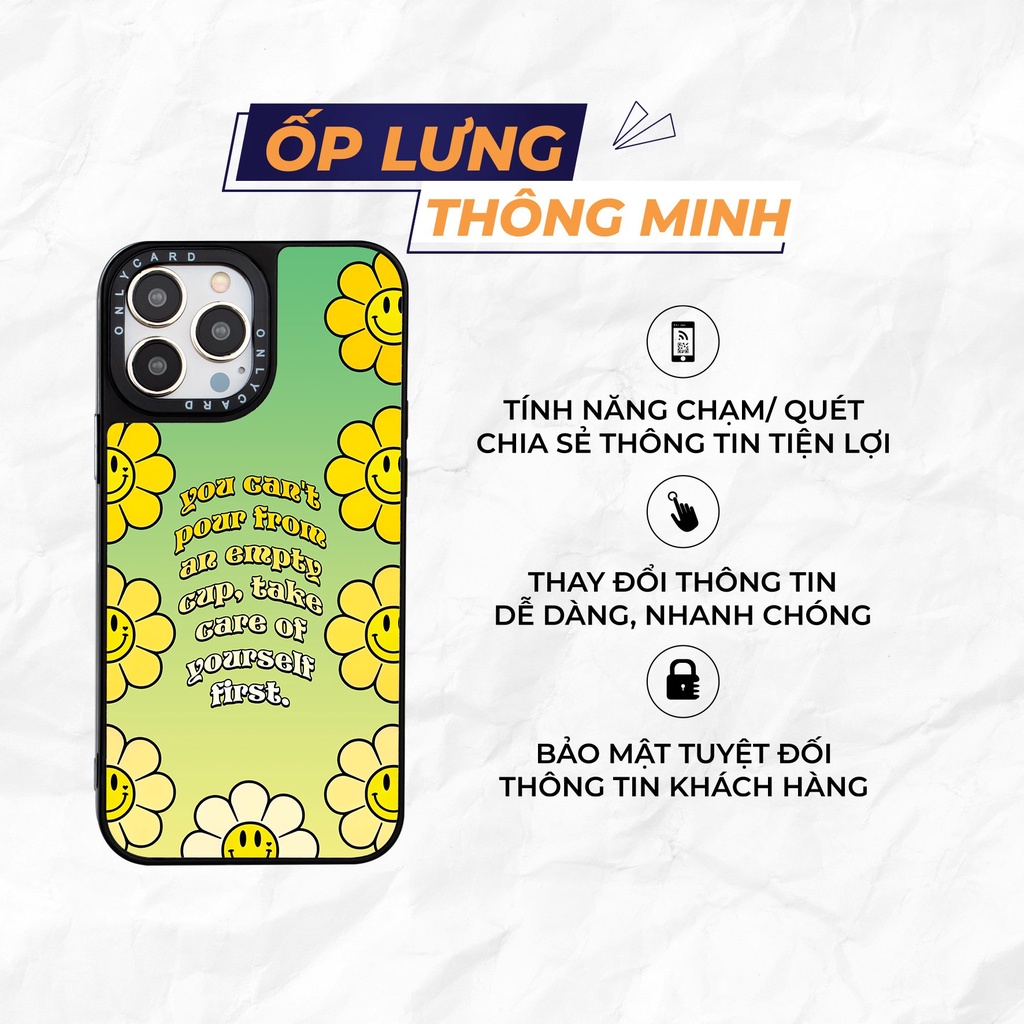 Ốp lưng thông minh ONLYCARD_SUN FOLOWER GREEN_47/Dành cho các dòng IPhone 7/7plus/8/8plus/x/xr/xs/11/12/13/pro/promax