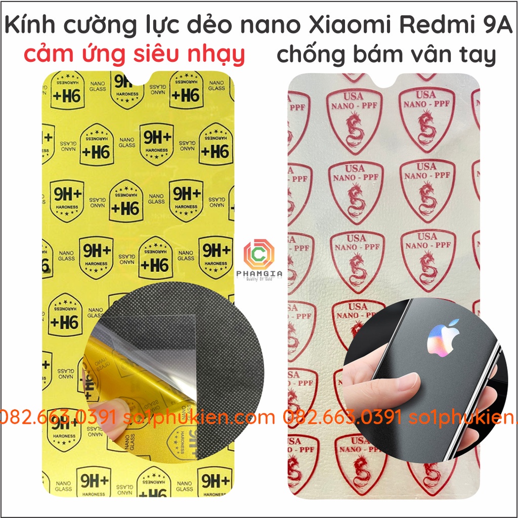 Dán cường lực dẻo nano cho Xiaomi Redmi 9A Siêu bền siêu bảo vệ