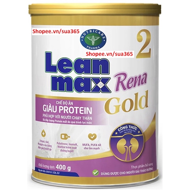 Sữa Leanmax Rena 2 Gold_400g - Dành Cho Người Chạy Thận Nhân Tạo - Date Luôn Mới