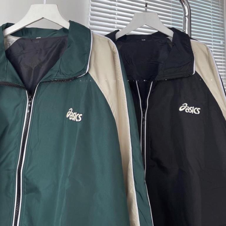 Áo Khoác Dù 2 Lớp AASICS Form Rộng Unisex Tay Phối Mầu Siêu Xinh( Hàng Sẵn)