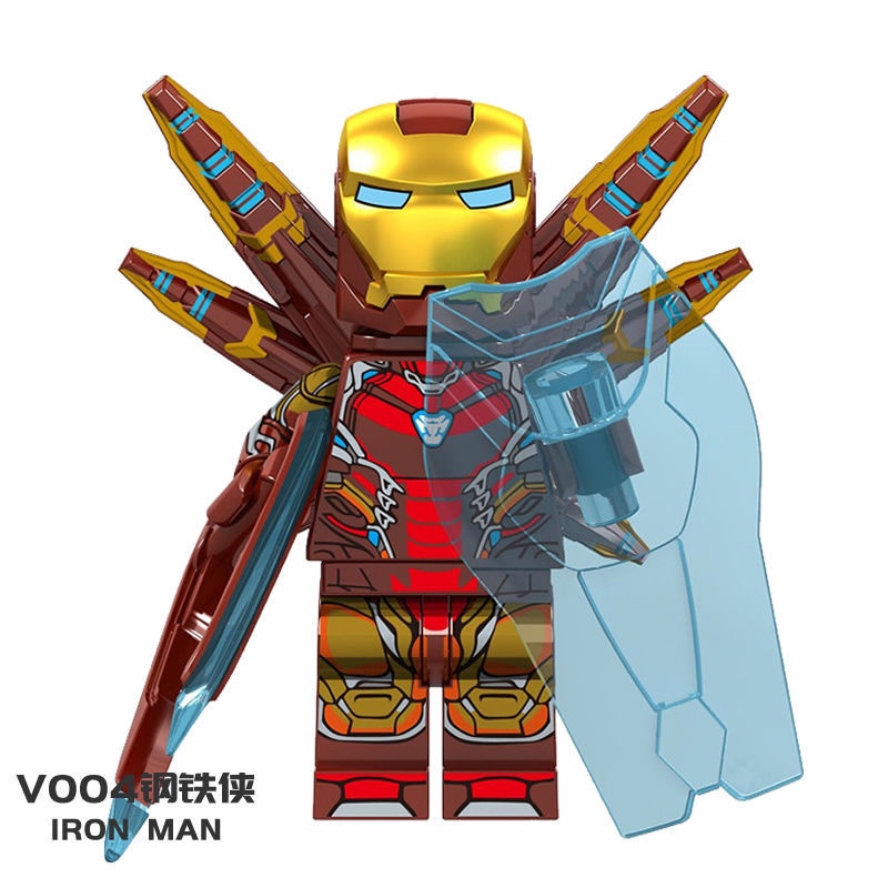 Marvel The Avengers Iron Man Thor Thanos Spider Man Building Blocks Đồ chơi nhân vật nhỏ
