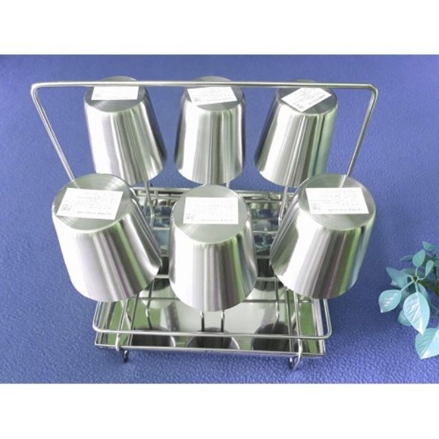 Khay úp ly, úp cốc chén inox xịn