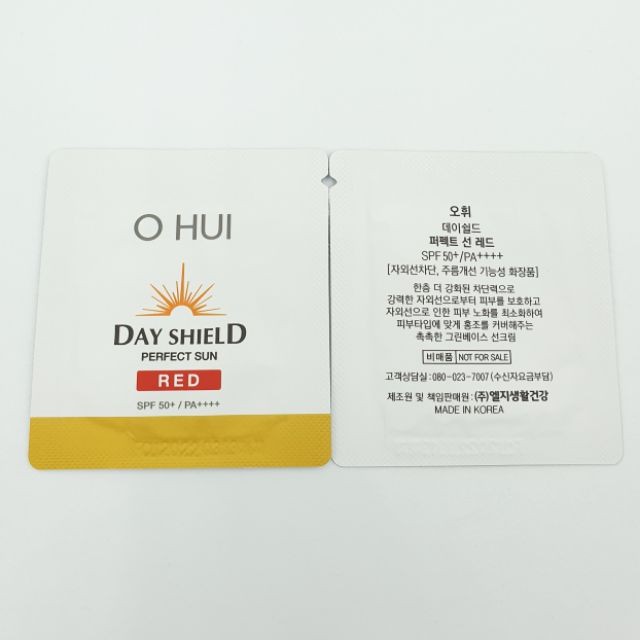 Combo 10 gói kem chống nắng Ohui Day Shield Perfect Sun Red Spf 50 1ml x 10