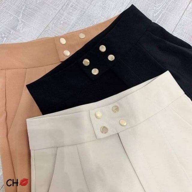 Quần Baggy Nữ Bốn Khuy Bấm