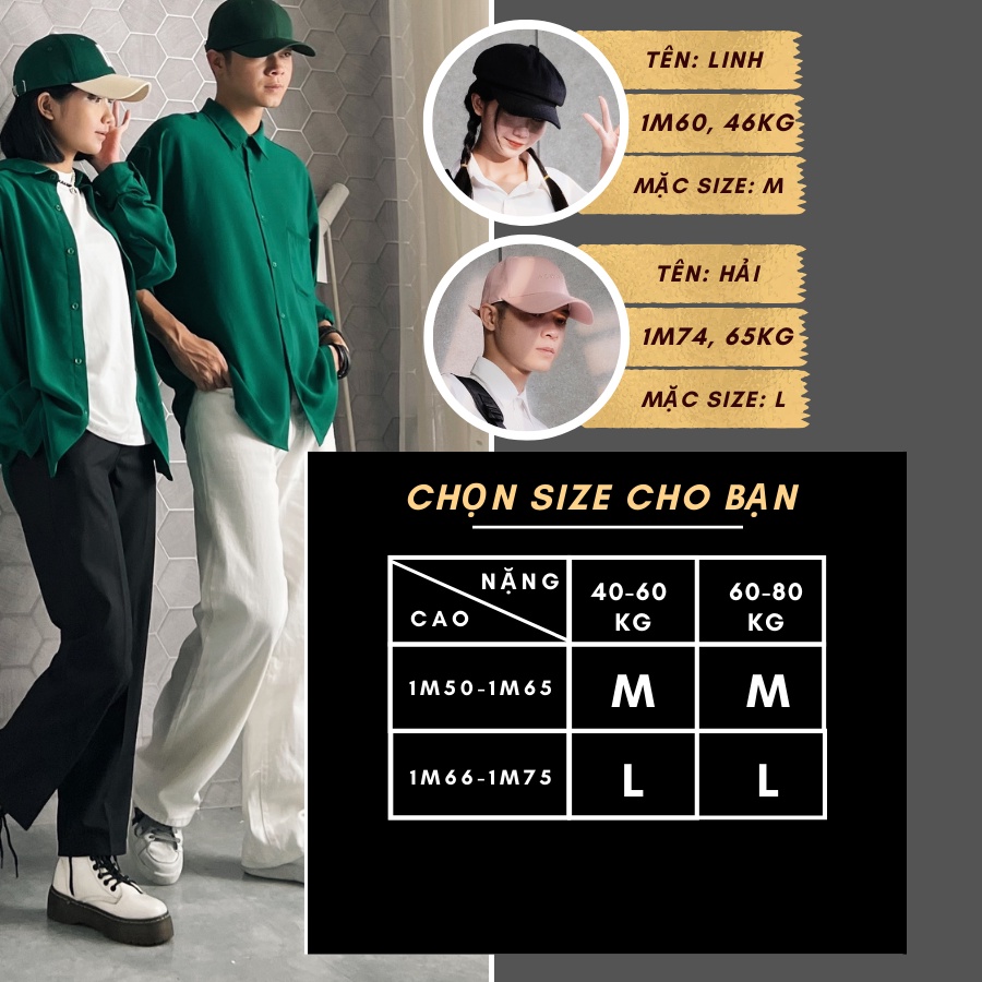 Áo Sơ Mi Lụa Unisex Xanh Lá Đậm GUF