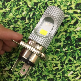 Bóng pha LED 2 tim chân H4 siêu sáng cho xe máy