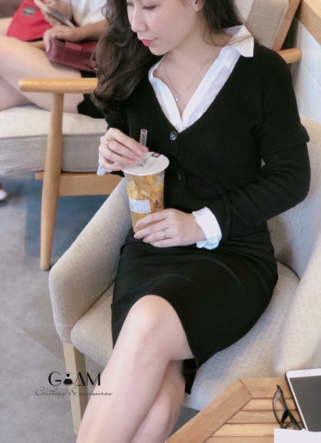 Chân váy công sở hàng xuất chất Umi Hàn siêu xịn mã ngắn (chân váy bút chì) | BigBuy360 - bigbuy360.vn