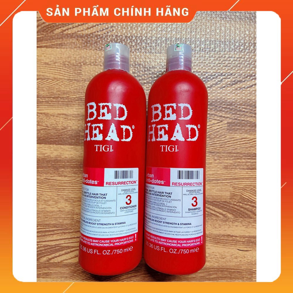 ✅ [Chính Hãng có bán lẻ gội, lẻ xả] Dầu gội TIGI BED HEAD phục hồi cấp độ 3 750ml X2 .