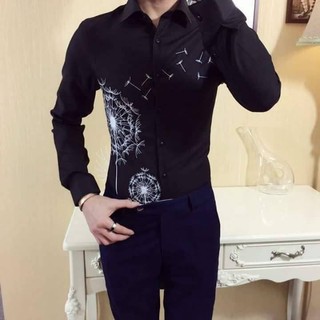 Áo sơ mi nam in bông tuyết