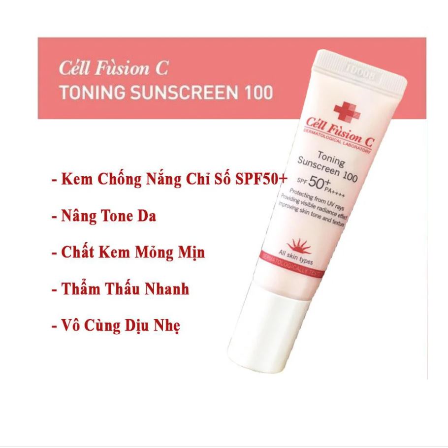 Kem Chống Nắng Nâng Tông Da Cell Fusion C Toning Sunscreen 100 SPF50+/ PA +++ MANEKI