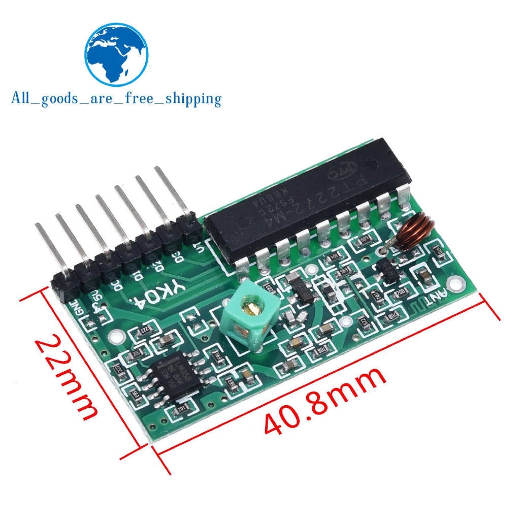 Bộ Điều Khiển Từ Xa Không Dây 2262 / 2272 4 Kênh 315mhz Cho Arduino Đa Năng