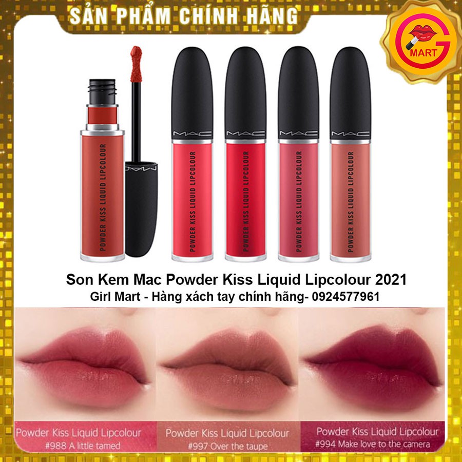 Son kem Mac chính hãng Power kiss liquid 998, 991, 989, 992 full box có bill date tới 2023