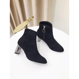 BOOT ZARA GÓT TITAN_FORM MŨI TRÒN KHÓA CẠNH CHẢNH D0038E