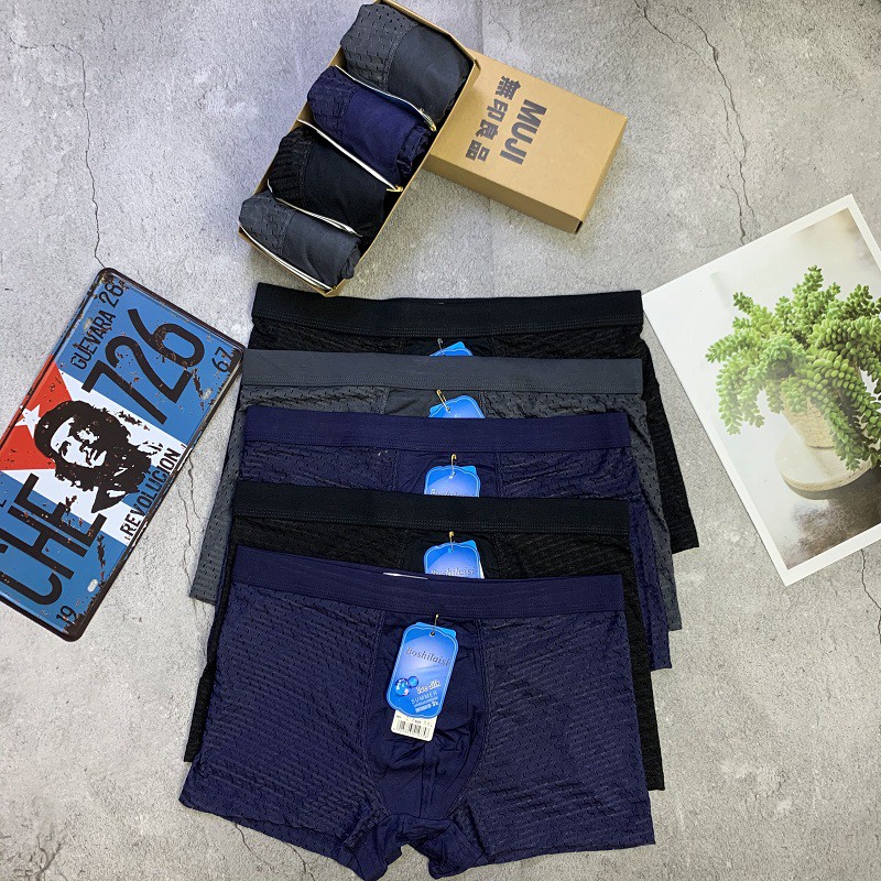 Quần Lót Nam ⚜️ FREE ship ⚜️ Dáng Đùi Boxer Thông Hơi BOSHILAISI
