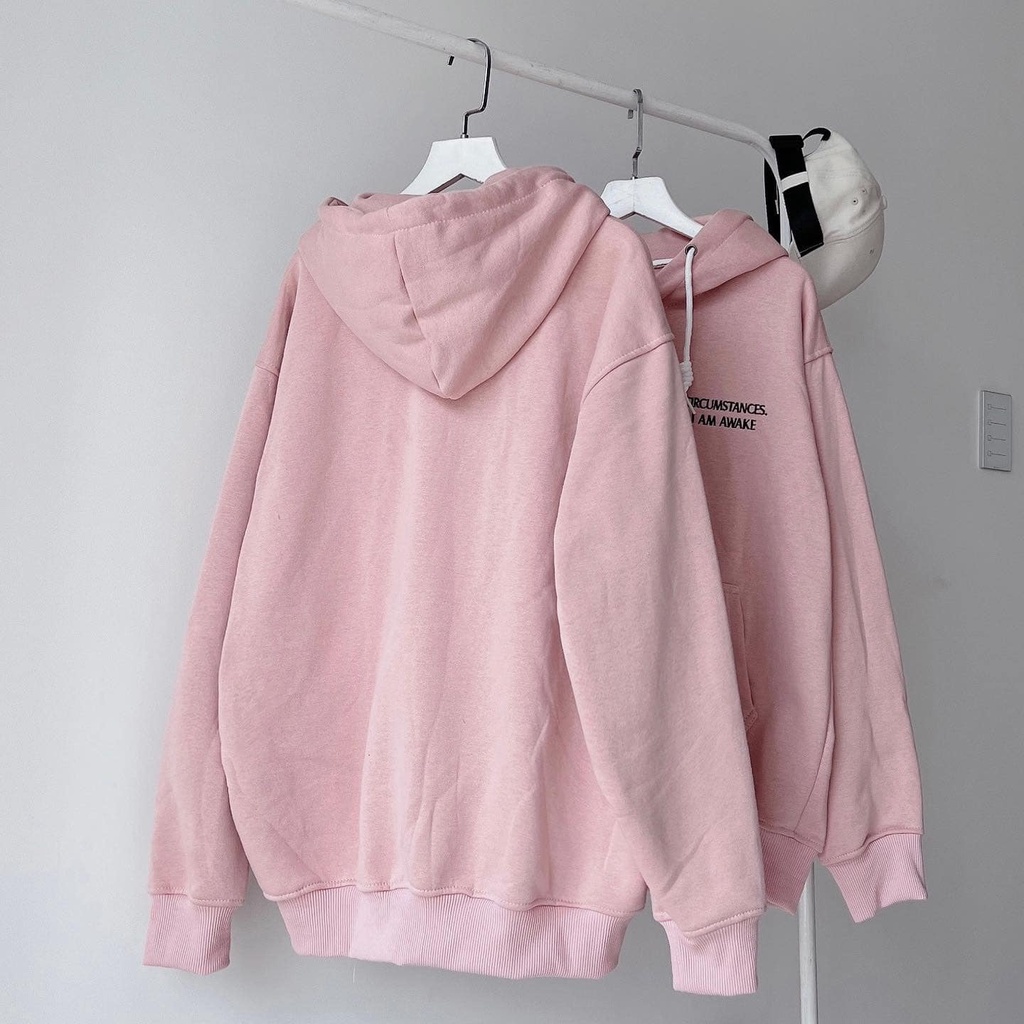 [sẵn]Áo khoác tay dài form rộng chữ thêu Awake (ảnh thật tại shop) Tanazi Closet