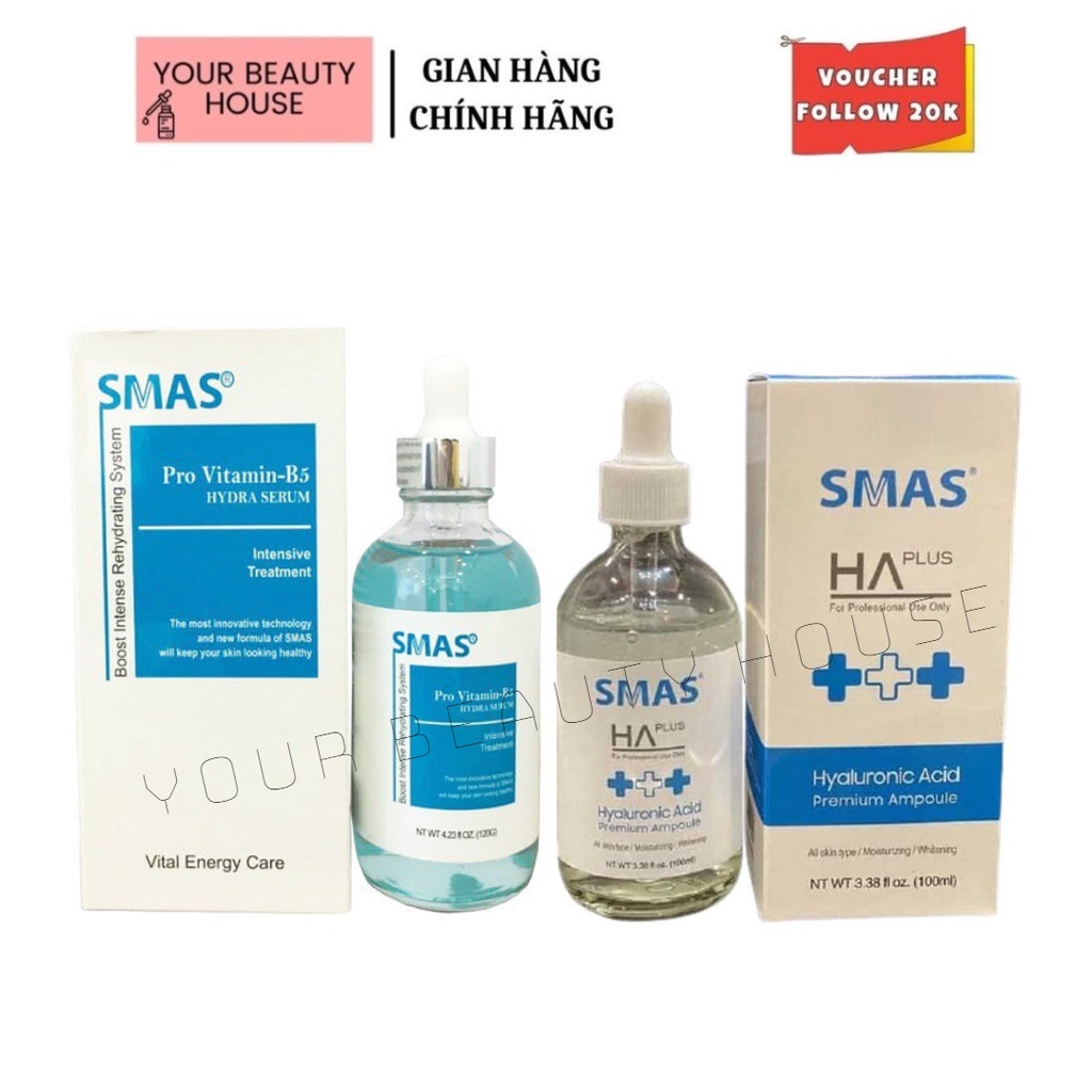 [SMAS] Serum HA Plus siêu cấp ẩm &amp; Pro Vitamin B5 phục hồi da