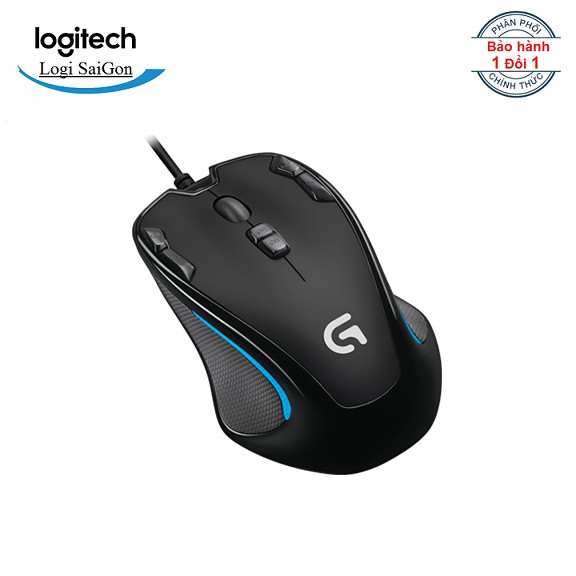 Chuột game Logitech G300S - Thiết kế đối xứng - 9 nút bấm có thể lập trình - Bộ nhớ có sẵn