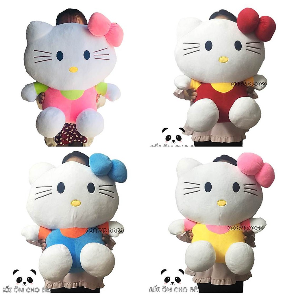 GẤU BÔNG MÈO KITTY ĐỦ MÀU