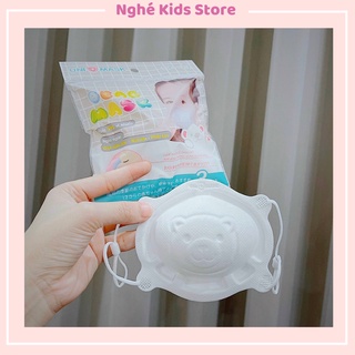 Khẩu trang cho bé hình gấu 3d uni mask cho trẻ 0-3 tuổi