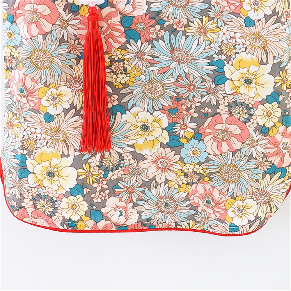 Đầm Sườn Xám In Hoa Phong Cách Trung Quốc Mới Cho Bé Gái 0-3 Tuổi