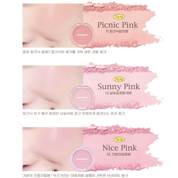 Má Hồng Peripera Pure Blushed Sunshine Cheek