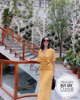 Bigsize Đầm suông rút dây D208