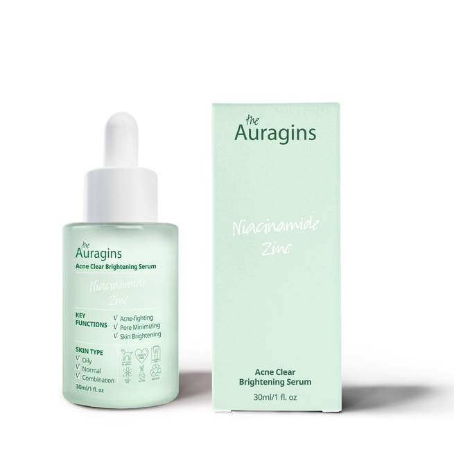 Tinh Chất Giảm Thâm The Auragins 10% Niacinamide + 1% Zinc Acne Clear Serum