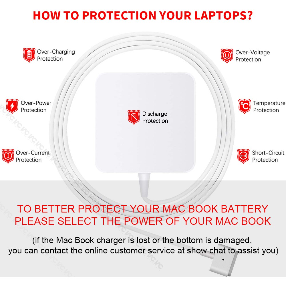 Mac Book Pro Charger Updated Version, 45W 60W 85W 61W USB-C to Type-C Ac Power Adapter Replacement for MacBook Pro 17/15/13 Inch