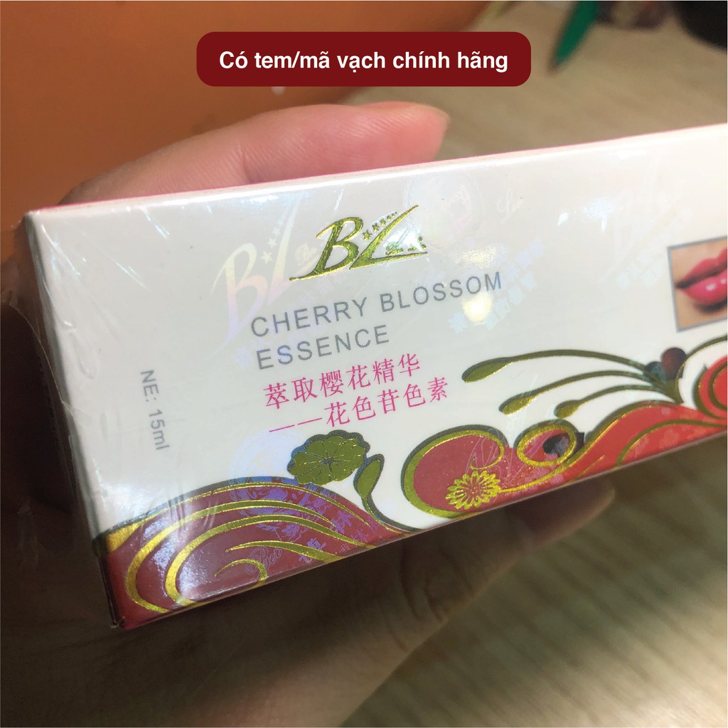 Son dưỡng kích màu môi sau xăm BL cherry đỏ hồng, dưỡng kích màu lên nhanh, đậm và chuẩn màu, kem kích màu môi bl