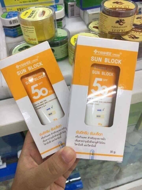 Kem chống nắng YANHEE Cream Sun Block 50SPF THÁI[ Hàng thailand Chính Hãng ]