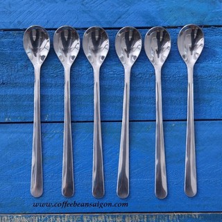 [Sỉ] Bộ 10 thìa muỗng khuấy uống sinh tố inox Sài Gòn cán dài l thìa chanh inox
