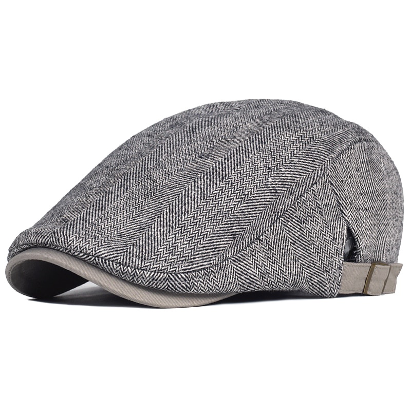 Mũ Beret Sọc Vằn Phong Cách Vintage Cho Nam