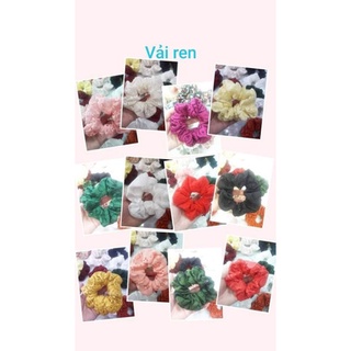 Scrunchies thun cột tóc ren dễ thương